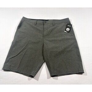 Volcom Mens Frickin SNT Static 21 Gray Stripe Modern Hybrid 10" Shorts Sz 40 NWT